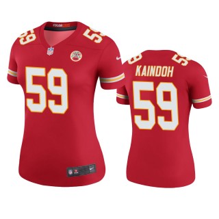 Kansas City Chiefs Joshua Kaindoh Red Color Rush Legend Jersey - Women's