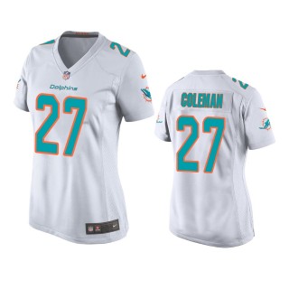 Women's Miami Dolphins Justin Coleman White Game Jersey