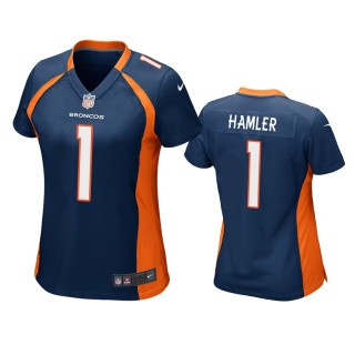Women's Denver Broncos K.J. Hamler Navy Game Jersey