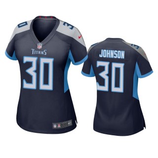 Women's Tennessee Titans Kevin Johnson Navy Game Jersey
