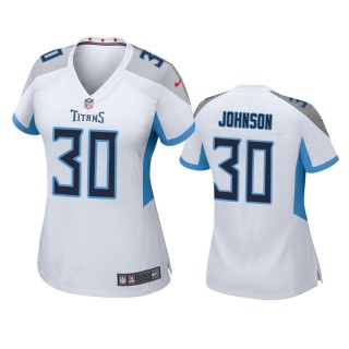 Women's Tennessee Titans Kevin Johnson White Game Jersey