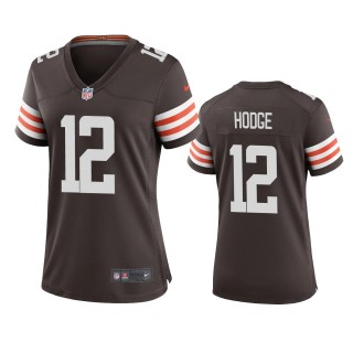 Women's Cleveland Browns KhaDarel Hodge Brown Game Jersey