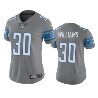Women's Detroit Lions Jamaal Williams Steel Color Rush Limited Jersey