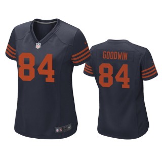 Women's Chicago Bears Marquise Goodwin Navy Throwback Game Jersey