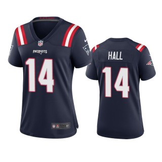 Women's New England Patriots Marvin Hall Navy Game Jersey