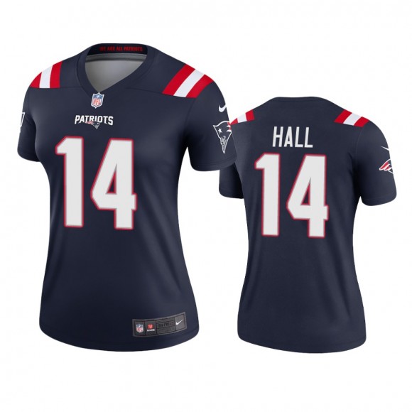 New England Patriots Marvin Hall Navy Legend Jersey - Women's