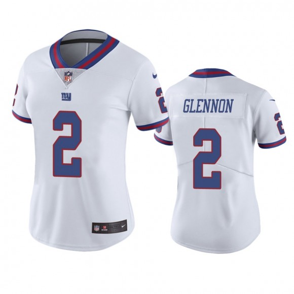 Women's New York Giants Mike Glennon White Color Rush Limited Jersey