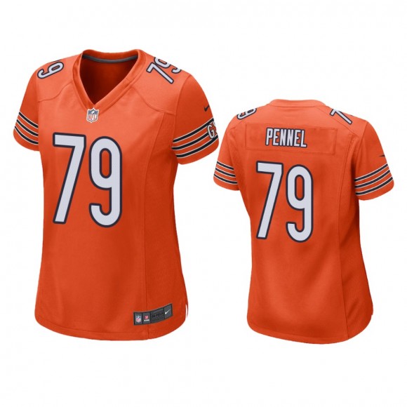 Women's Chicago Bears Mike Pennel Orange Alternate Game Jersey