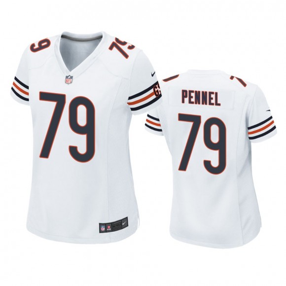 Women's Chicago Bears Mike Pennel White Game Jersey
