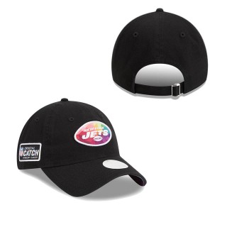 Women's New York Jets Black 2023 NFL Crucial Catch Adjustable Hat