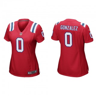 Women's Christian Gonzalez Red 2023 NFL Draft Game Jersey