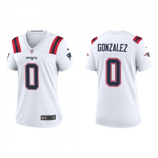 Women's Christian Gonzalez White 2023 NFL Draft Game Jersey