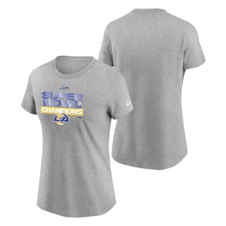 Women's Los Angeles Rams Gray Super Bowl LVI Champions Locker Room Trophy Collection T-Shirt