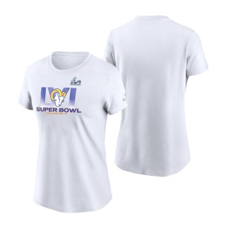 Women's Los Angeles Rams White Super Bowl LVI Bound T-Shirt