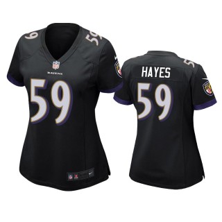 Women's Baltimore Ravens Daelin Hayes Black Game Jersey