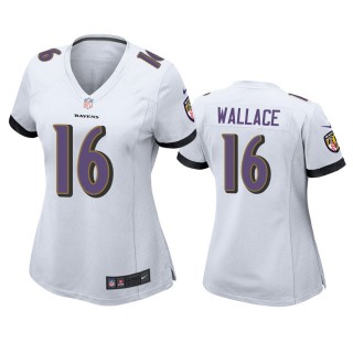 Women's Baltimore Ravens Tylan Wallace White Game Jersey
