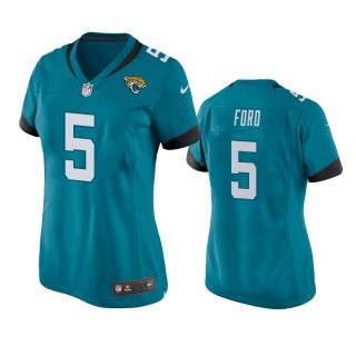 Women's Jacksonville Jaguars Rudy Ford Teal Game Jersey