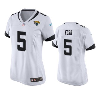 Women's Jacksonville Jaguars Rudy Ford White Game Jersey