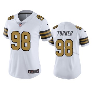 Women's New Orleans Saints Payton Turner White Color Rush Limited Jersey