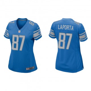 Women's Sam LaPorta Blue 2023 NFL Draft Game Jersey