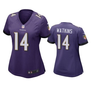 Women's Baltimore Ravens Sammy Watkins Purple Game Jersey