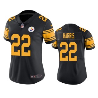Women's Pittsburgh Steelers Najee Harris Black Color Rush Limited Jersey