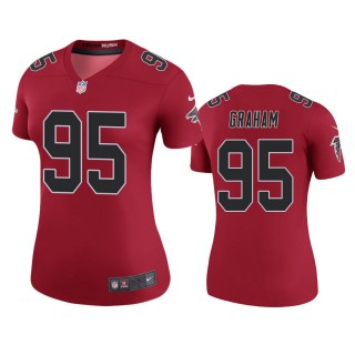 Atlanta Falcons Ta'Quon Graham Red Color Rush Legend Jersey - Women's