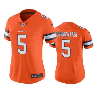 Women's Denver Broncos Teddy Bridgewater Orange Color Rush Limited Jersey