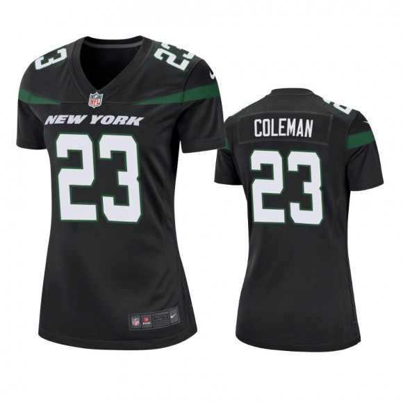 Women's New York Jets Tevin Coleman Black Game Jersey