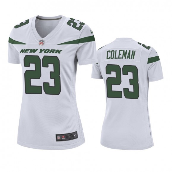 Women's New York Jets Tevin Coleman White Game Jersey