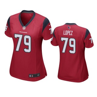 Women's Houston Texans Roy Lopez Red Game Jersey