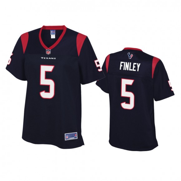 Houston Texans Ryan Finley Navy Pro Line Jersey - Women's