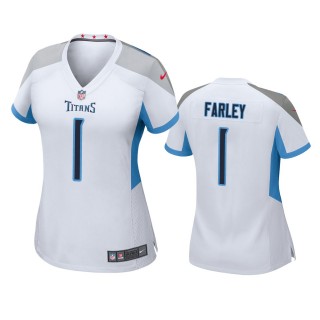 Women's Tennessee Titans Caleb Farley White Game Jersey