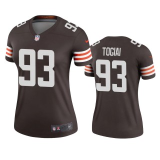 Cleveland Browns Tommy Togiai Brown Legend Jersey - Women's