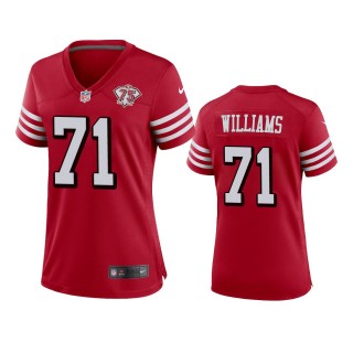Women's San Francisco 49ers Trent Williams Scarlet 75th Anniversary Jersey