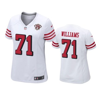 Women's San Francisco 49ers Trent Williams White 75th Anniversary Jersey