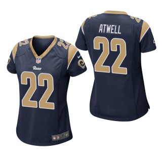 Women's Los Angeles Rams Tutu Atwell Navy Game Jersey