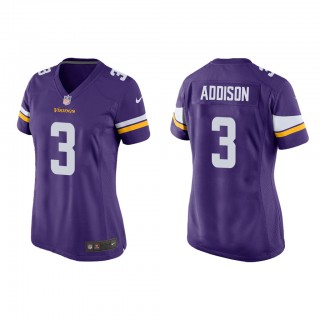 Women's Jordan Addison Purple 2023 NFL Draft Game Jersey