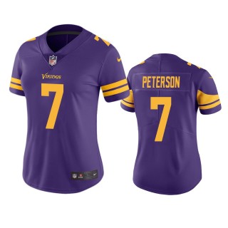 Women's Minnesota Vikings Patrick Peterson Purple Color Rush Limited Jersey