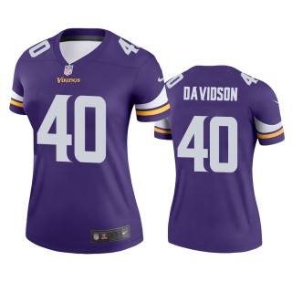 Minnesota Vikings Zach Davidson Purple Legend Jersey - Women's