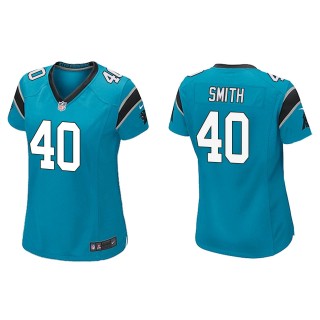 Women's Panthers Brandon Smith Blue Game Jersey