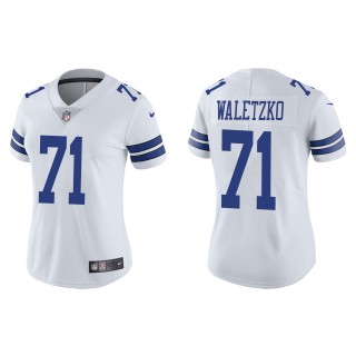 Women's Cowboys Matt Waletzko White Vapor Limited Jersey