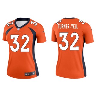 Women's Broncos Delarrin Turner-Yell Orange Legend Jersey