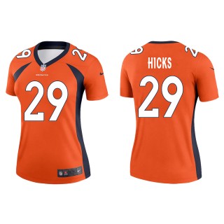 Women's Broncos Faion Hicks Orange Legend Jersey