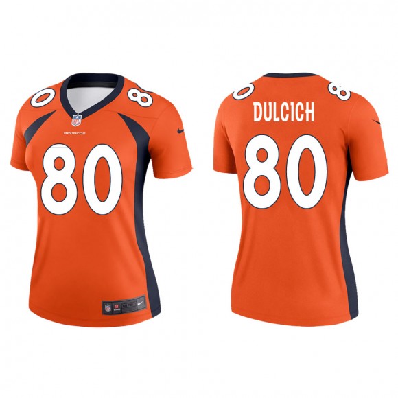 Women's Broncos Greg Dulcich Orange Legend Jersey