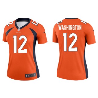 Women's Broncos Montrell Washington Orange Legend Jersey