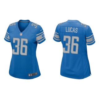 Women's Lions Chase Lucas Blue Game Jersey