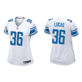 Women's Lions Chase Lucas White Game Jersey