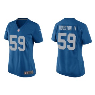 Women's Lions James Houston IV Blue Throwback Game Jersey