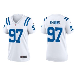 Women's Colts Curtis Brooks White Game Jersey